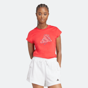 Adidas Tshirt Outline Red Wm