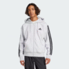 Adidas Jacket Stripes Fleece Gry Mn