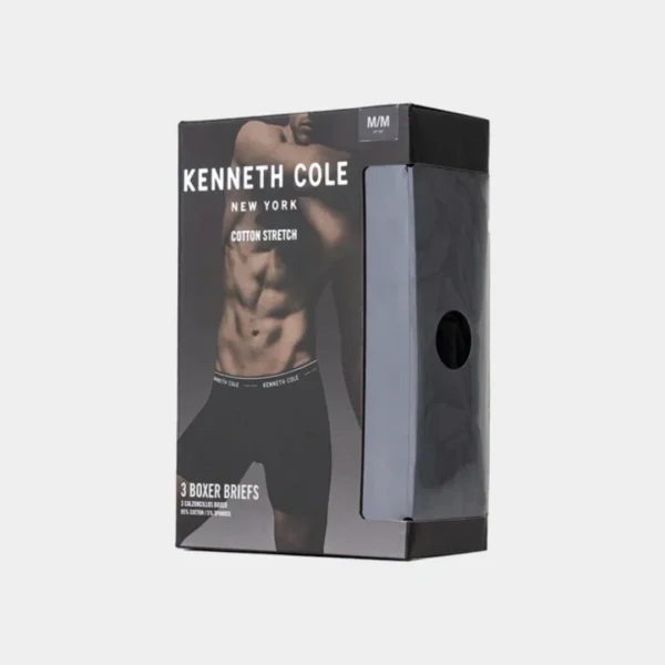 Kenneth Boxer Pack 3 Blk Mn