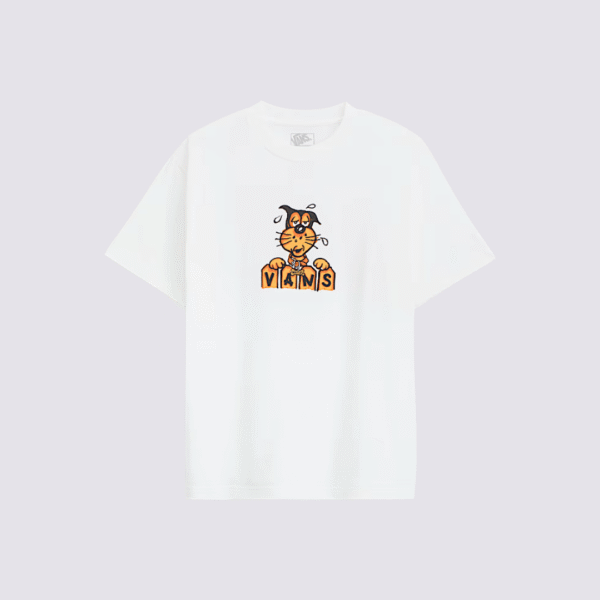 Vans Tshirt Waffles The Dog Whi Mn