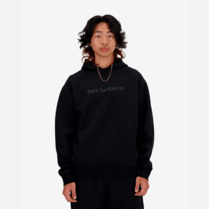 New Balance Hoodie tiefschwarz Blk Mn
