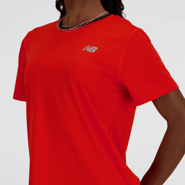 New Balance Tshirt Run Red Wm
