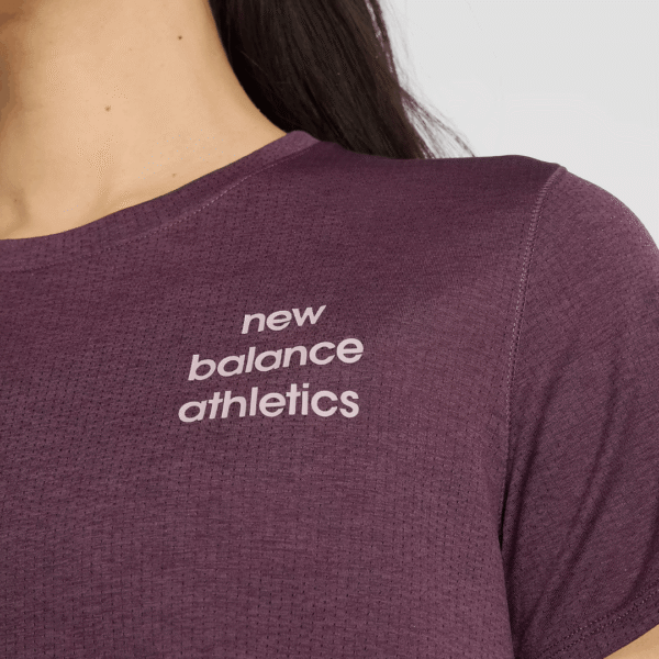 New Balance Tshirt Run Pur Wm