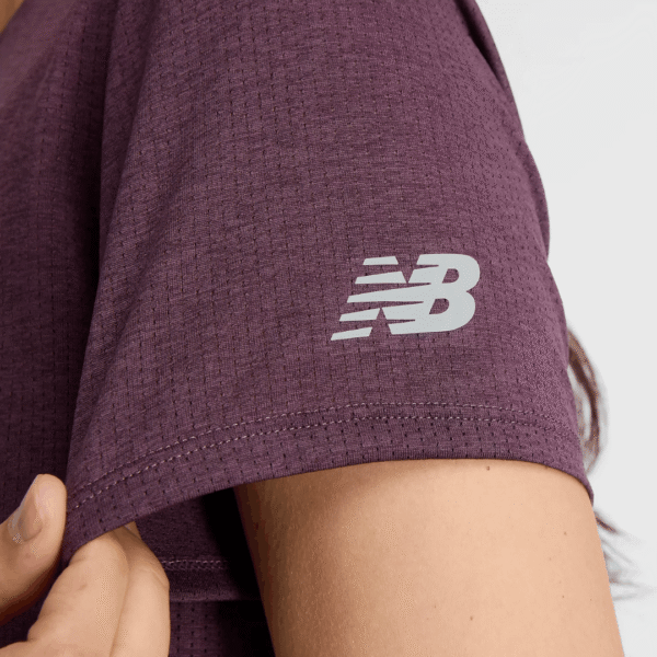 New Balance Tshirt Run Pur Wm