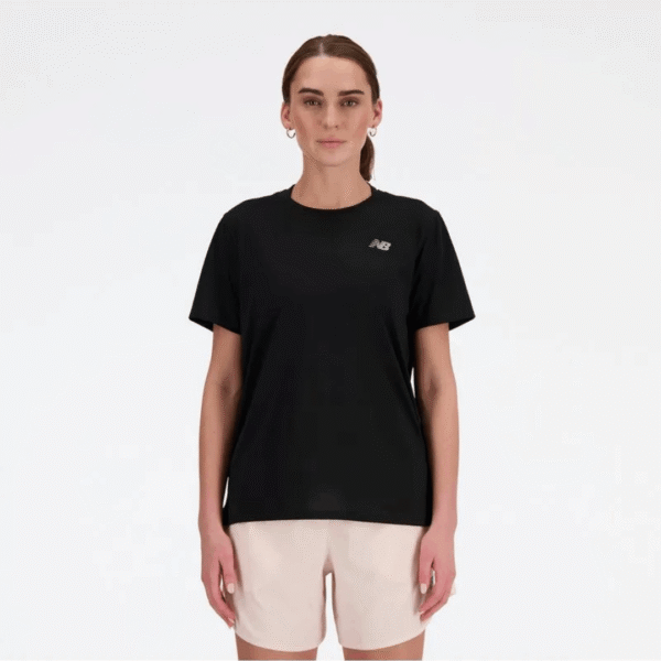 New Balance Tshirt Sleeve Blk Wn