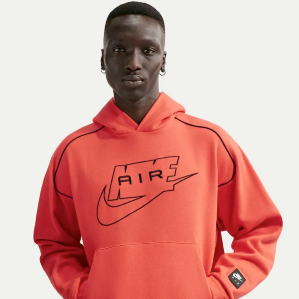 Nike Hoodie Air Fleece Red Mn