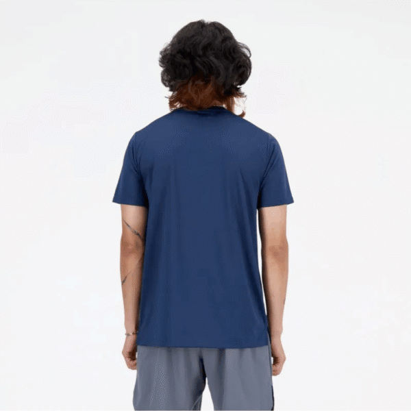 New Balance Tshirt Df Blu Mn