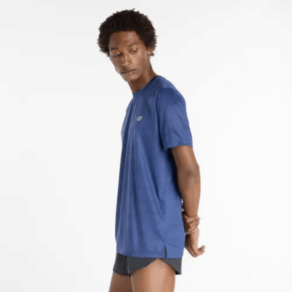 New Balance Tshirt Bassic Blu Mn