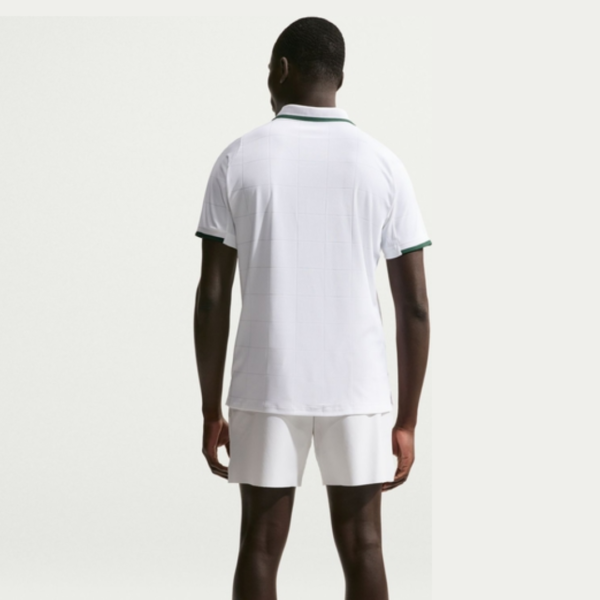 NIKE07092670 Nike Tshirt Polo Court Slam Whi Mn