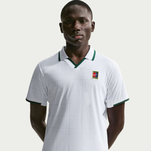 NIKE07092671 Nike Tshirt Polo Court Slam Whi Mn