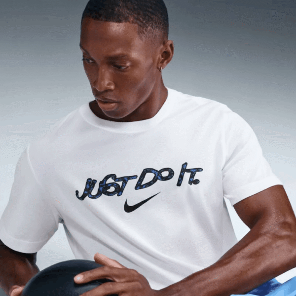 Nike Tshirt Just Do It Bassic Whi Mn