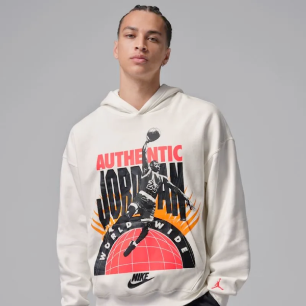 NIKE10042026203 Nike Jordan Hoodie Brooklyn Fleece Whi Mn