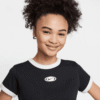 Nike Tshirt Cropped Bassic Blk Kids