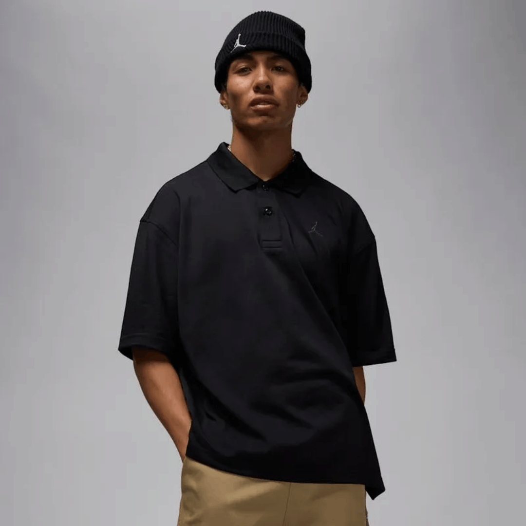 Nike Jordan Tshirt Polo Brs Blk Mn
