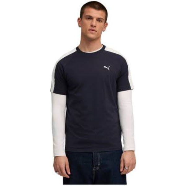 PUMA18082657 Puma Tshirt Bassic Blu Mn