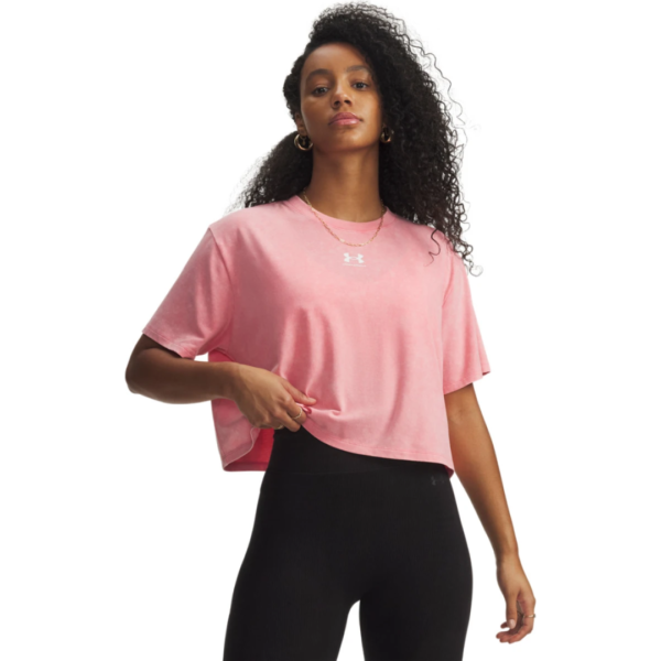 UNDER2606266 Under Armour Tshirt Crop Pin Wm