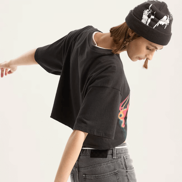Vans Crop T-Shirt Blk Wm